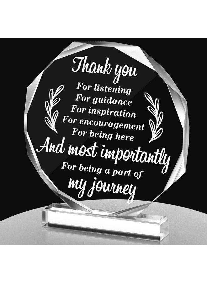 Yinder Thank You Gift for Women Acrylic Inspirational Gifts Coworker Office Gift for Colleague Leaving Job Gift Farewell Gift Appreciation Gift for Friends Nurse Teacher Keepsake(Delicate Nonagon) - Image 1