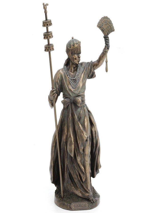 UNICORN STUDIO 12 Inch Obatala The Creator Orisha Santeria Yoruba Cold Cast Resin Bronze Finish Sculpture - Image 2