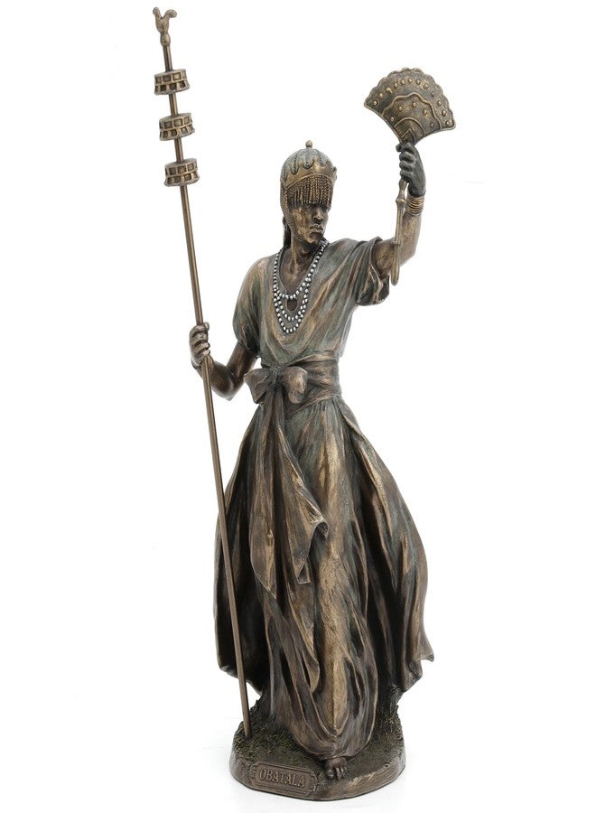 UNICORN STUDIO 12 Inch Obatala The Creator Orisha Santeria Yoruba Cold Cast Resin Bronze Finish Sculpture - Image 1