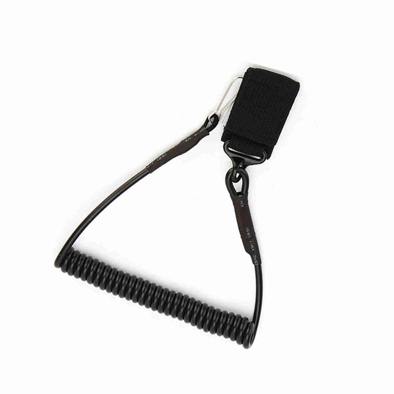 Adjustable Tactical Pistol Lanyard Sling Elastic Hand Belt Chain Secure Spring - Image 4