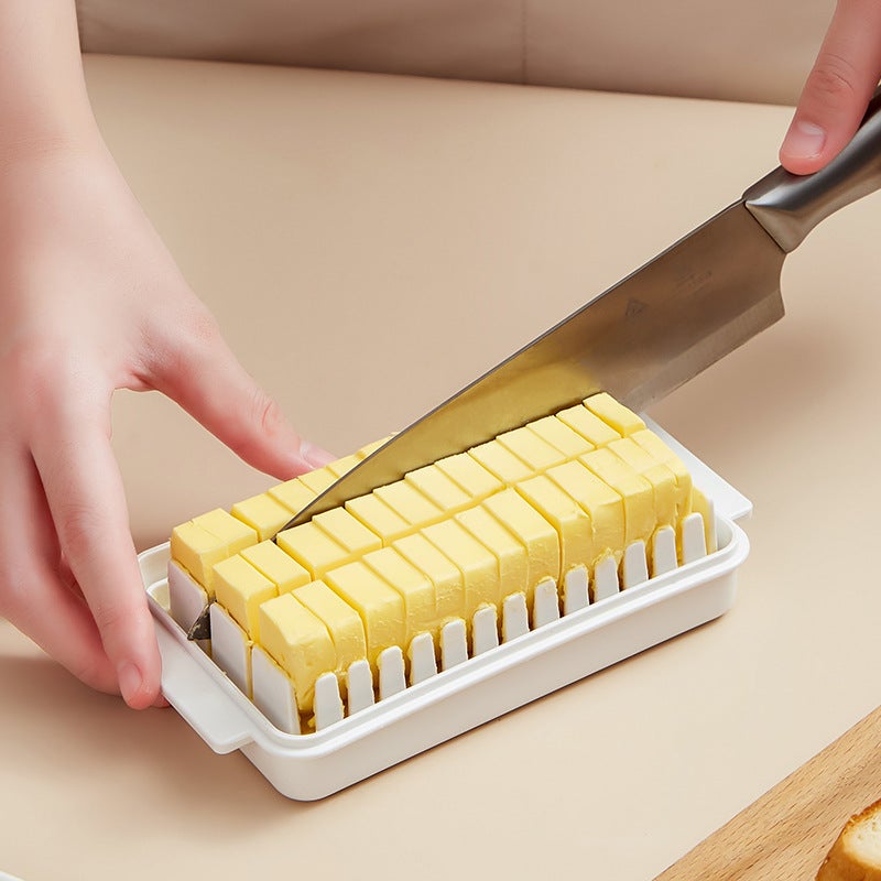 Butter Cutting Box Butter Cutter Refrigerator Crisper Storage Sealed Covered Dividing Box To Store Bread - Image 2