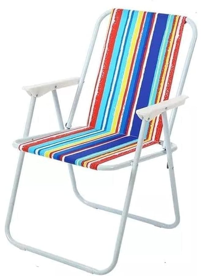 ECVV Camping Foldable Beach Chair Portable Best For Outdoor camping Beach Barbeque Comfortable Easily Fits In Car Your perfect Picnic Partner - Image 1