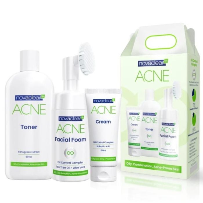 Novaclear Acnekit Facial Foam 100ml, Toner 150ml, Cream 40ml