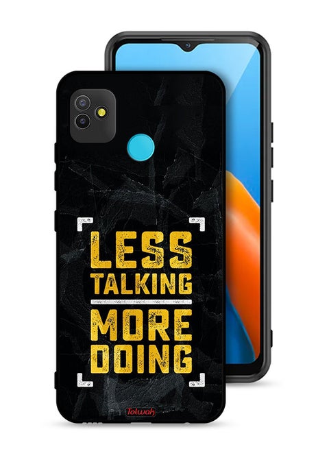 Tecno Pop 5 Protective Case Cover Less Talking More Doing