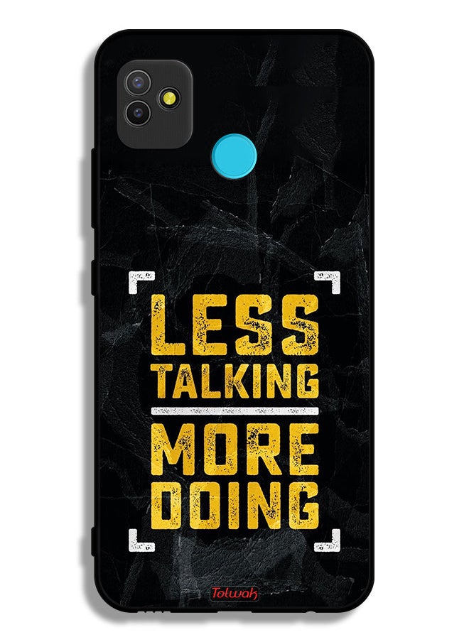 Tecno Pop 5 Protective Case Cover Less Talking More Doing