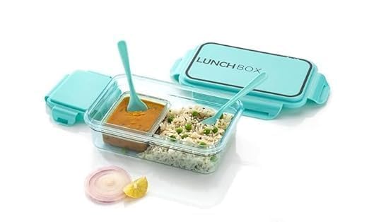 black sparrow Transparent Lunch Box with Water Bottle for Office for Men Women and Lunch Box for Women School Kids and Microwave Safe Leak Proof airtight Lunch - Image 2