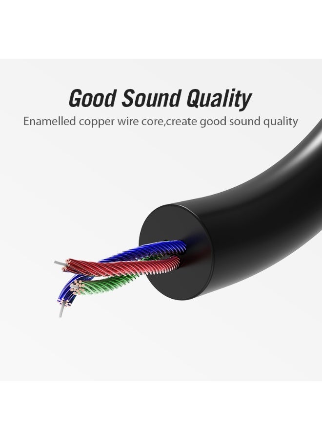 VENTION 3.5mm Male to 90° Male Audio Cable 0.5M Black Metal Type Model # BAKBD-T - Image 5