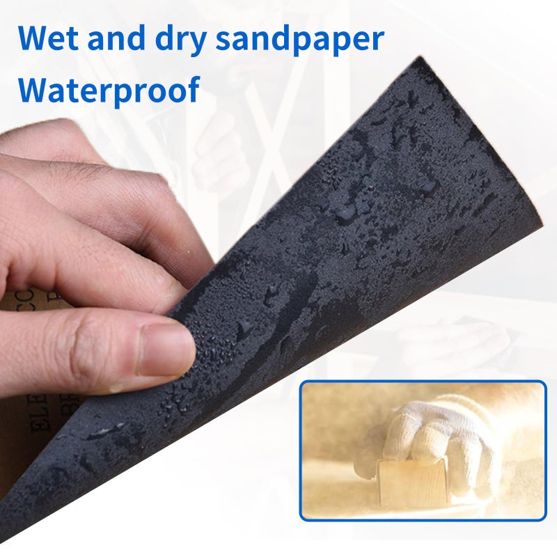 SenmaiTools Ultra Sandpaper Set, 400-3000/5000/7000/10000/20000 grit Sandpaper, Wet Dry Sand Paper 9 x 3.6 Inch for Wood Furniture Finishing, Metal Sanding and Automotive Polishing, 33Sheets - Image 3