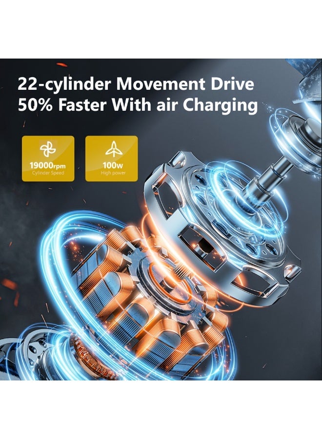 NIBEMINENT Digital Tire Inflator with LED Light - Portable Air Compressor Pump for Cars, Motorcycles & Bicycles & Toys, 150 PSI, DC 12V,Auto Shut-Off,No Battery Needed, High-Pressure Inflator - Image 2