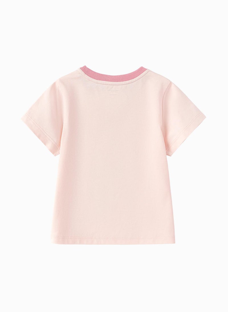 Balabala Toddler Girls Round neck short-sleeved T-shirt - Image 2