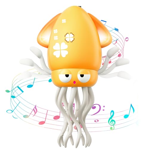 WAVISA Dancing Squid Baby Toy Tummy Time Toys Rechargeable Crawling Octopus with Music and Light for 36 612 1218 36 Months 1 Year Old Learning Walking Toddle Easter Basket Stuffers 1st Birthday Gifts - Image 1