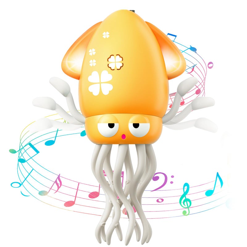 WAVISA Dancing Squid Baby Toy Tummy Time Toys Rechargeable Crawling Octopus with Music and Light for 36 612 1218 36 Months 1 Year Old Learning Walking Toddle Easter Basket Stuffers 1st Birthday Gifts - Image 2