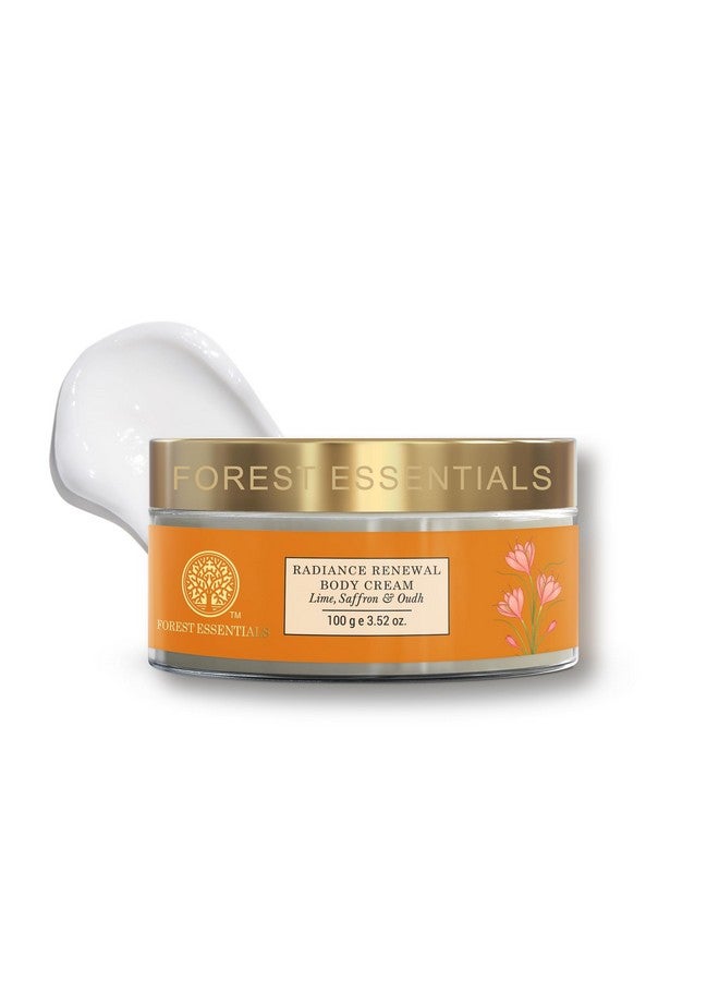 Forest Essentials Radiance Renewal Body Cream Lime Saffron Oudh | Ayurvedic Moisturising Body Cream For Dry Skin | Shea Butter & Oudh Essential Oil For Glowing Skin - Image 2