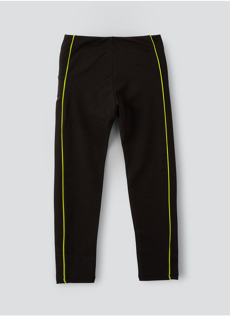 Jelliene Knit legging with aop panel at bottom  - Image 2