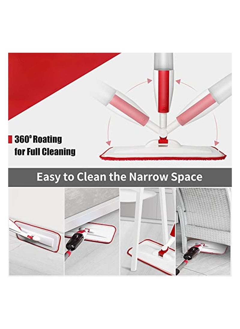AURORA Spray Mops for Floor Cleaning, Microfibre Mops with 1 Reusable Pads and 400ml Refillable Mops Bottle Wet Dry Mop for Home Hardwood Laminate  - Image 3