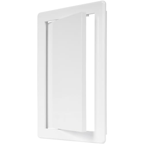 ECOPRO VENT 6" x 10" White Plastic Access Panel. Service Shaft Door Panel. Plumbing, Electricity, Heating, Alarm Wall Access Panel for Drywall. Bathroom Services Access Hole Cover. (6" x 10") - Image 1