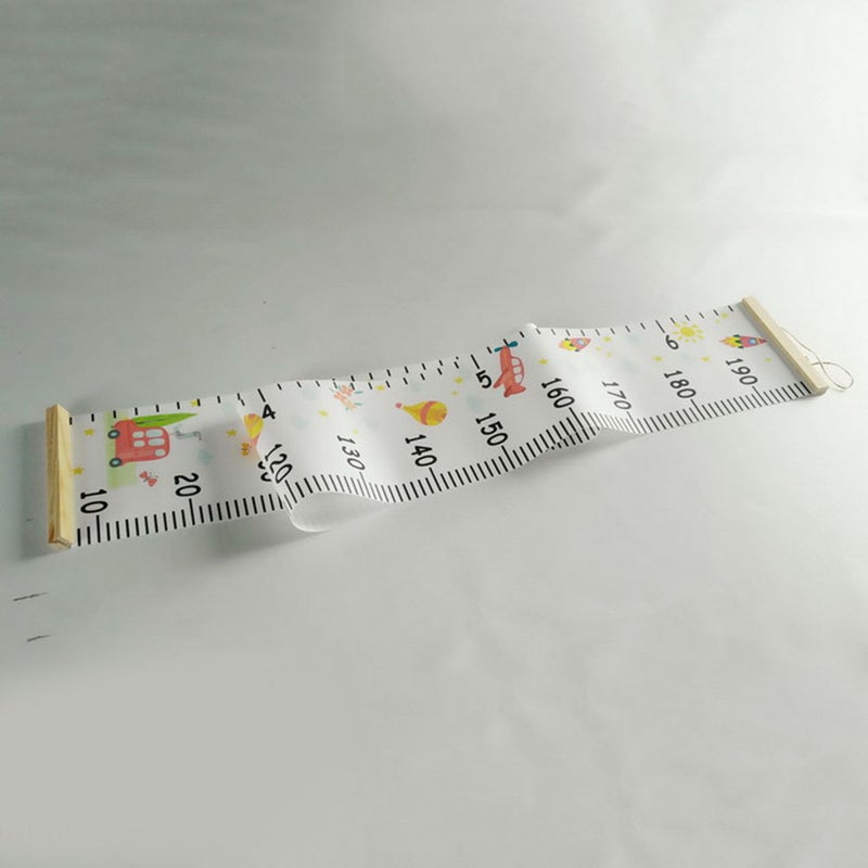 Wall Ruler Growth Chart Height Growth Chart Wood and Canvas Baby Growth Chart for Nurseries Bedrooms Wall Decor 

(Colorful Pattern/With Pine) - Image 3