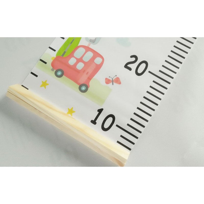 Wall Ruler Growth Chart Height Growth Chart Wood and Canvas Baby Growth Chart for Nurseries Bedrooms Wall Decor 

(Colorful Pattern/With Pine) - Image 2