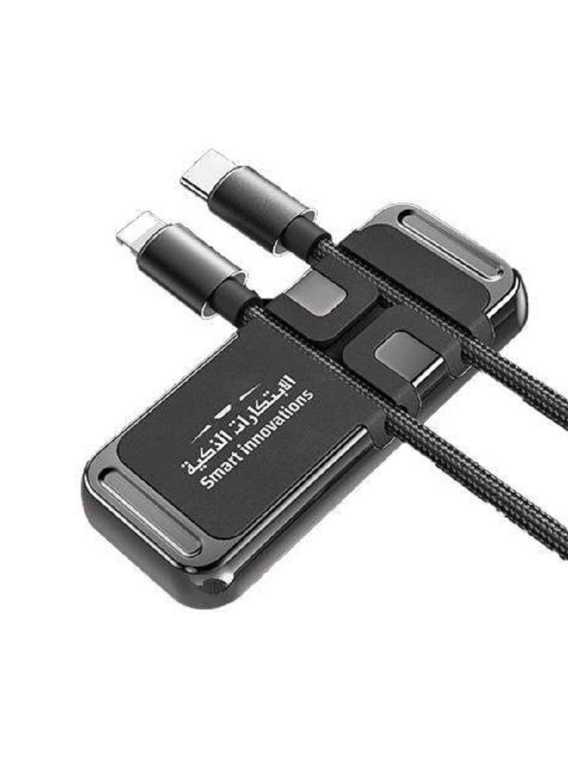 سمارت إنوفيشن منظم أسلاك ومثبت جوال متعدد الإستخدامات, اللون اسود - Image 2