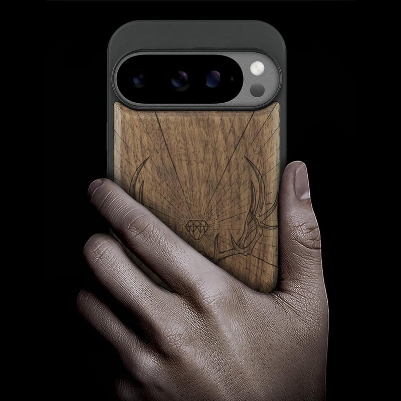 Anti slip Carveit Magnetic Wooden Case for Google Pixel 10 / Pixel 10 Pro Case, Wood Artisan Engraved & Soft TPU Shockproof Cover, Compatible with MagSafe Wireless Chargers (Stag Skull Diamond) Walnut Global trendy simple build Global flexible assemble picks Easy assemble alternatives Trendy economical quality All environment compatible Multi-source stock guarantee Repeated use friendly design Hanging space save Precision polished solid material Trendy versatile build Varied dimensions Carefully selected solid material Dust tight seal Assorted trendy color picks Global assemble options Global assorted color picks Worldwide popular practical build Pop-area nearby warehouse Multi-market varied design options Wide use selected material Carefully selected material Affordable purchase options Processed natural substance Diverse use resistant crafted quality - Image 2