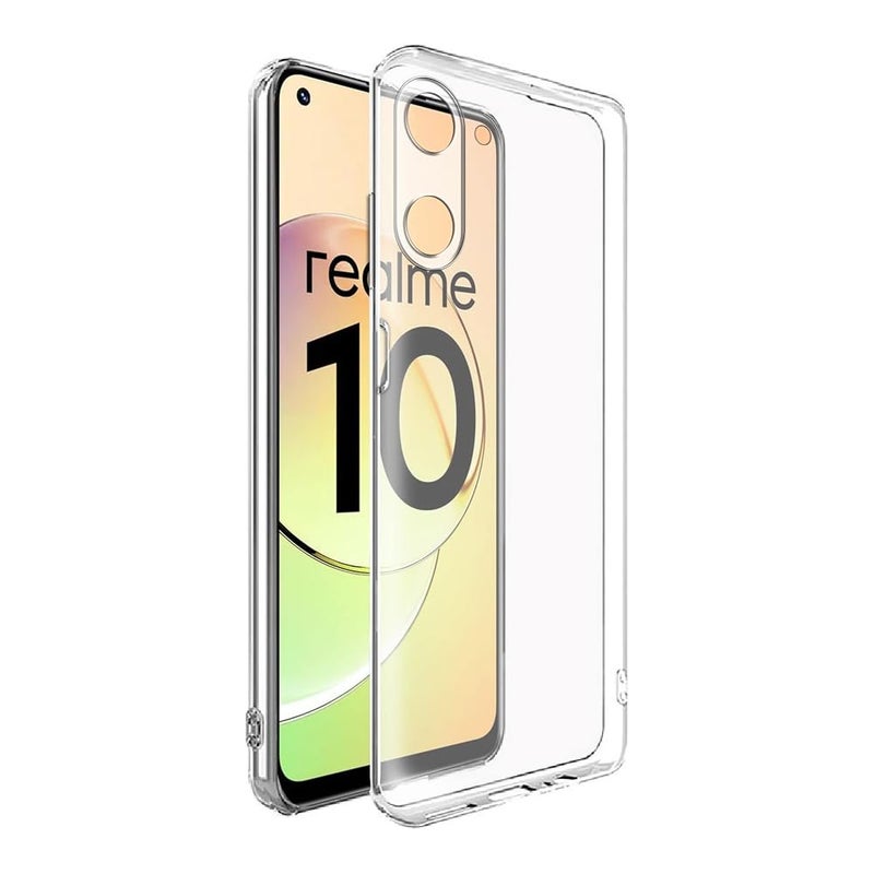 Wtech Mobile Phone Cases and Covers Compatible with Realme 10 4G Soft (Silicone) TPU Slim Thin Crystal Transparent body case cover - Image 1