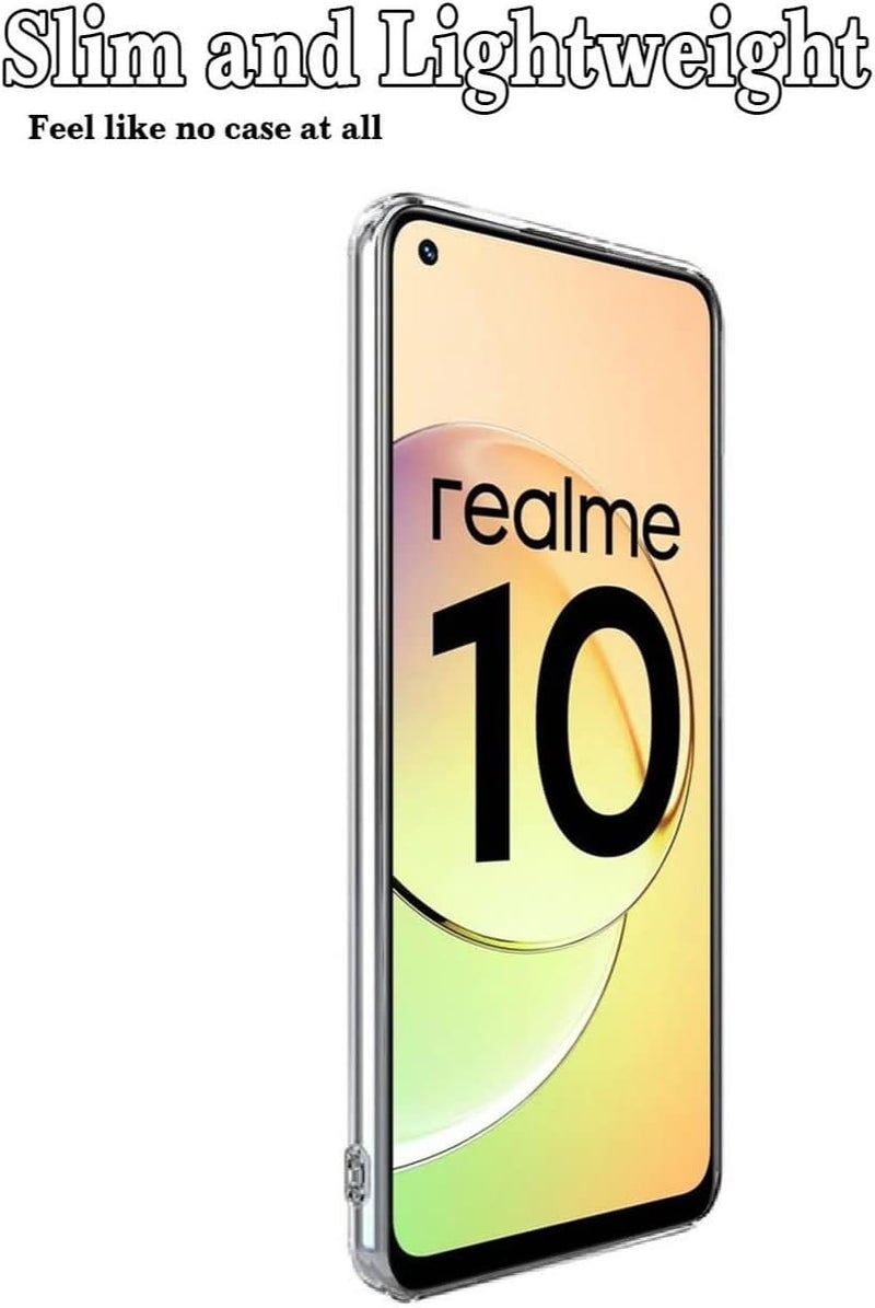 Wtech Mobile Phone Cases and Covers Compatible with Realme 10 4G Soft (Silicone) TPU Slim Thin Crystal Transparent body case cover - Image 4