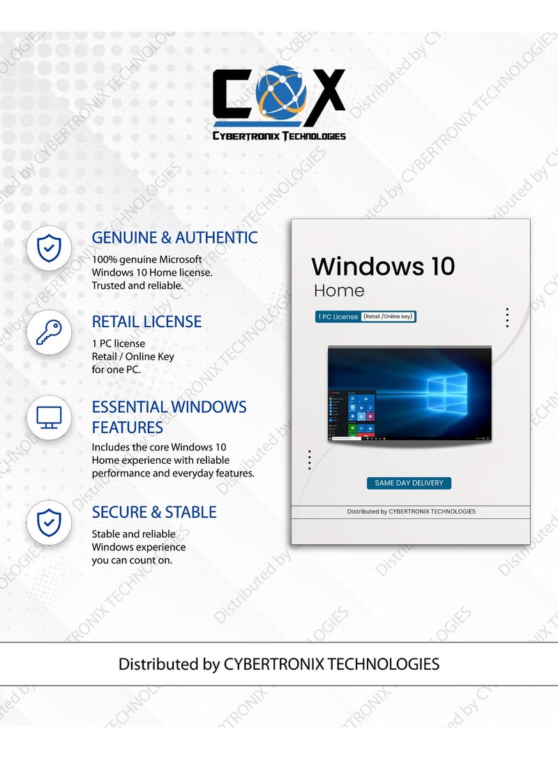 Quick Heal Microsoft Windows 10 Home | 1 PC License (Retail / Online Key) + Quick Heal Antivirus Pro for 1 Device 1 Year (Windows) | Digital Subscription | SAME DAY DELIVERY - Image 2