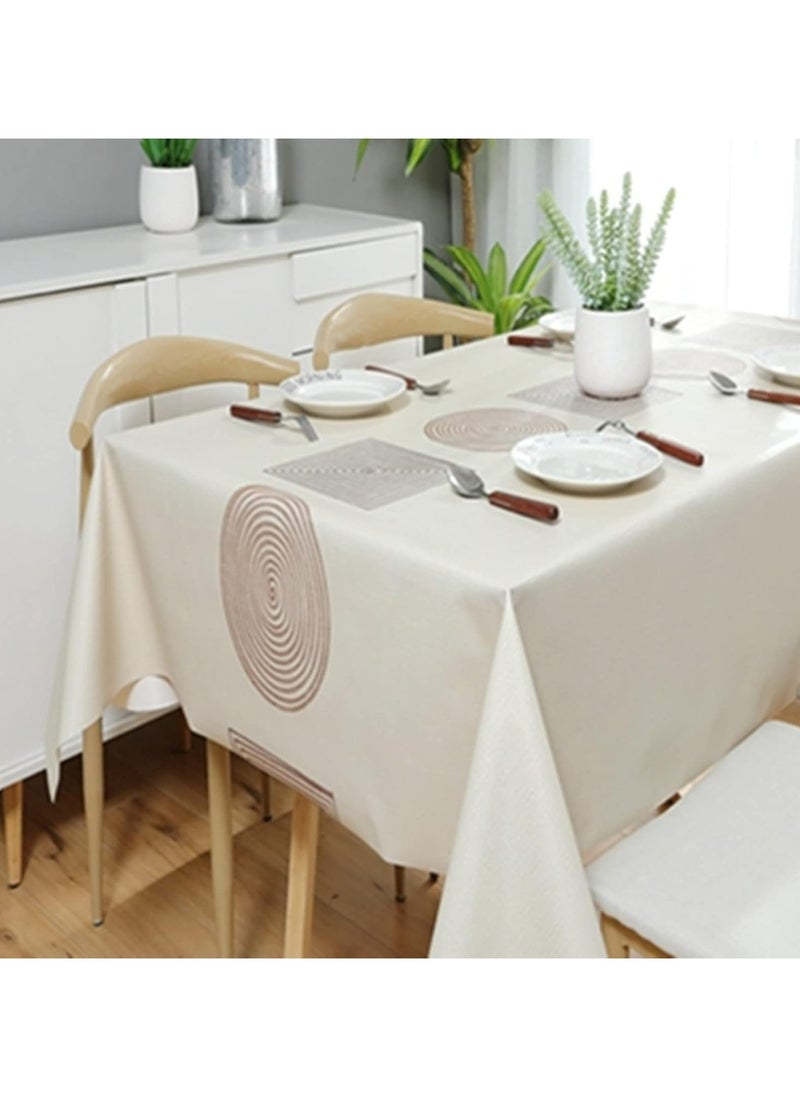 Oilproof Tablecloth Nordic Plaid Pvc Tablecloth Household  Waterproof Ins Rectangular Print Minimalist 55*70Inch Tablecloth