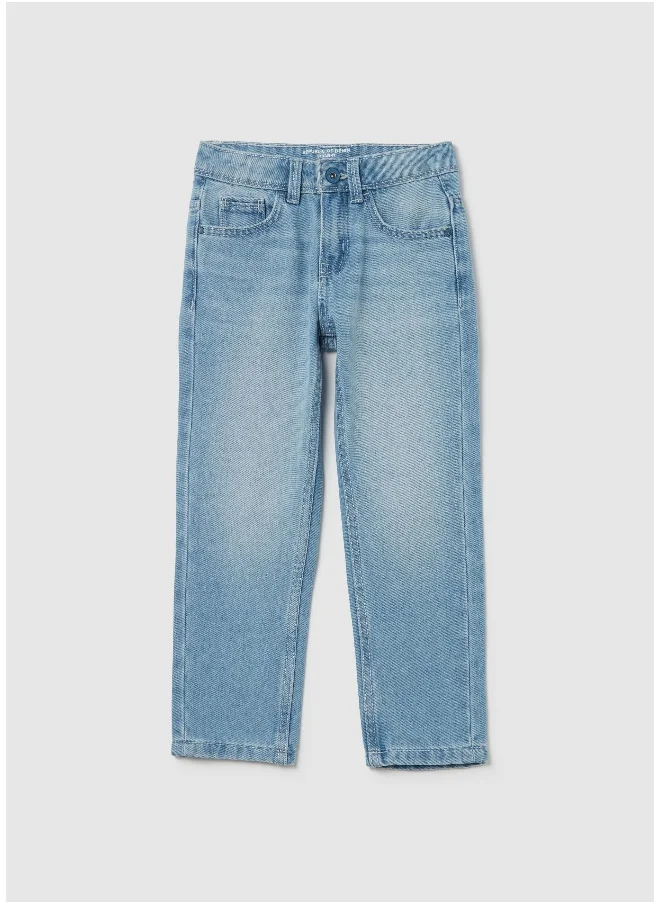 او في اس Five-pocket,straight-fit jeans