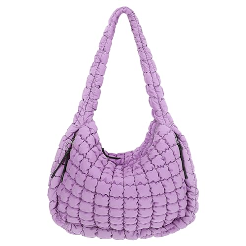 Juoxeepy Quilted Tote Bag Large Quilted Carryall Puffer Shoulder Bag Lightweight Puffy Padding Hobo Bags Puffy Bags - Image 1