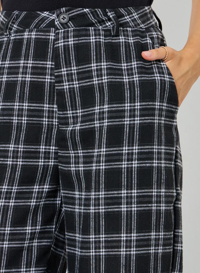 Styli Checkered Wide Leg Pants - Image 3