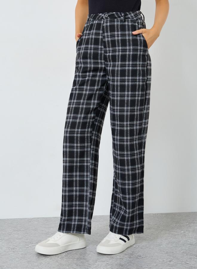 Styli Checkered Wide Leg Pants - Image 2