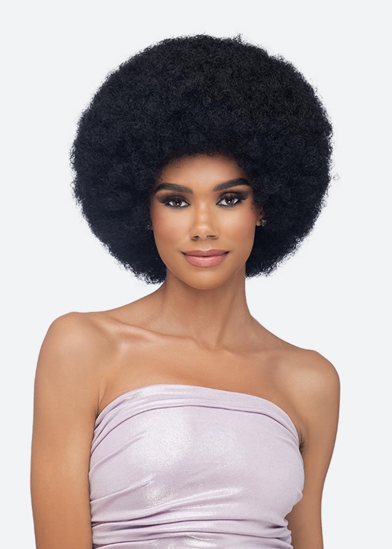 VIVICA A. FOX Vivica A Fox Amore Mio Hair Collections AWAFRO MED SIZE AFRO CURL REGULAR WIG Color 2  Perfect for Halloween and Special Events