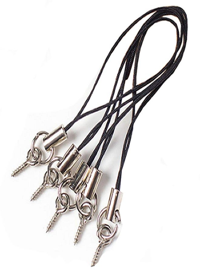 Teensery 100 Pcs Black Cell Phone Cords Strap Crafts Making Supplies Lanyard with Split Ring and Screw Eyes Pin for DIY Projects, Crafting, Jewelry Making, Cork Top Bottles and More - Image 1