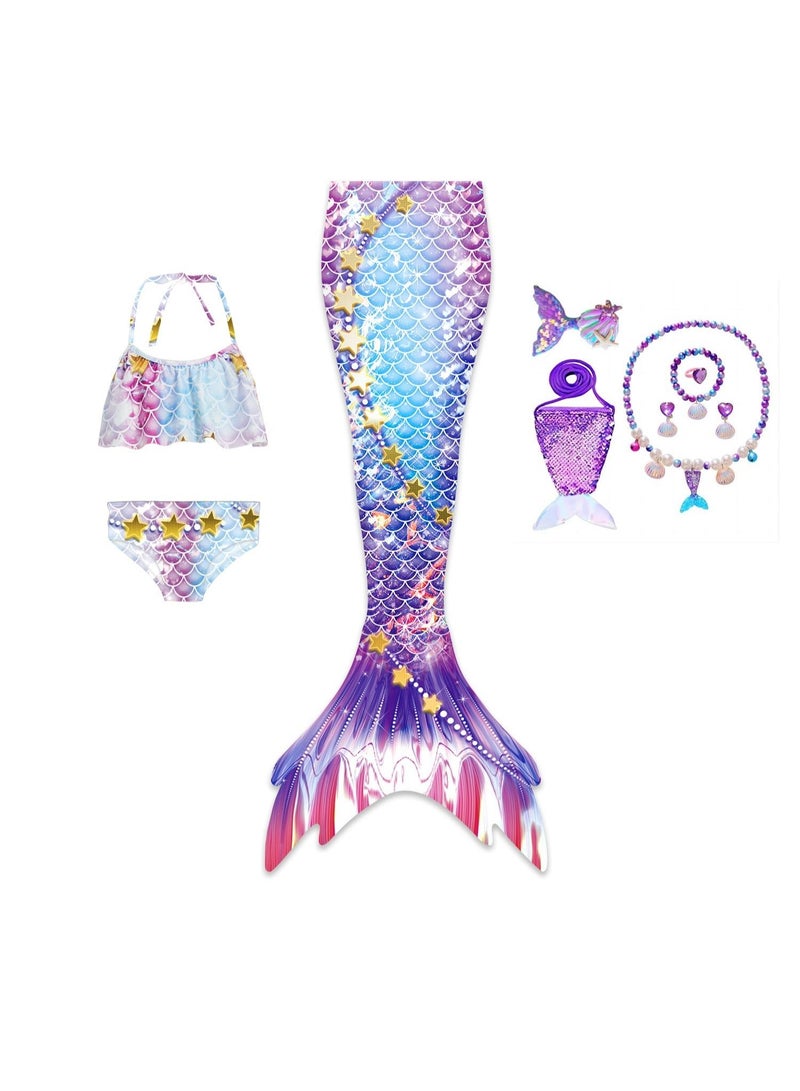 10-Piece Mermaid Tail Swimming Costume Set - Image 1