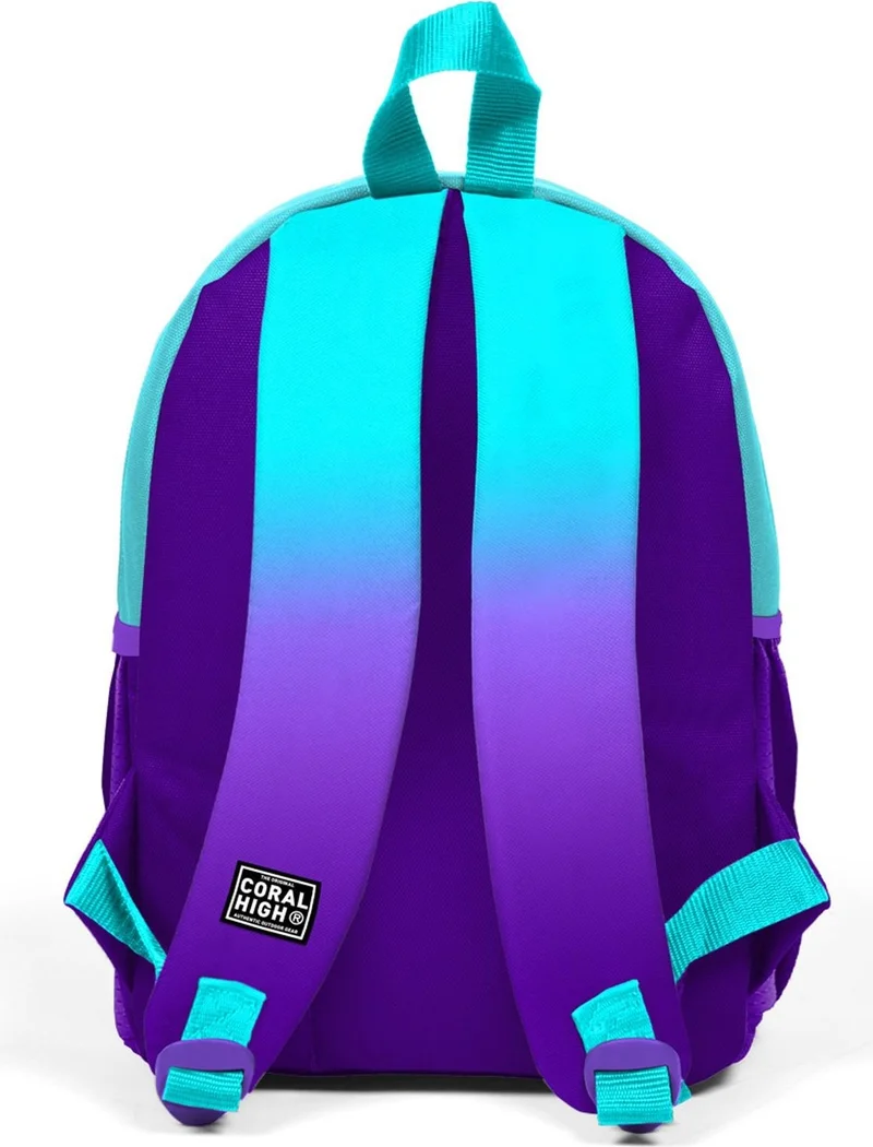 CORAL HIGH Mini Nest Backpack Turquoise Purple Color Transitional Two Compartments 23563