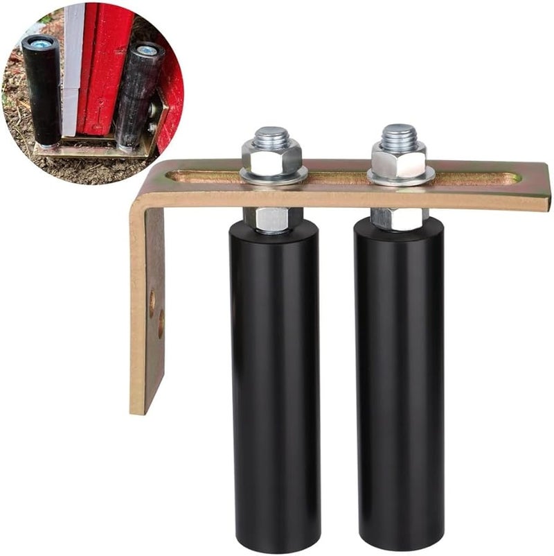 Heavy Duty Sliding Gate Roller Kit Adjustable Guide With L Bracket For Smooth Rolling Door System - Image 3