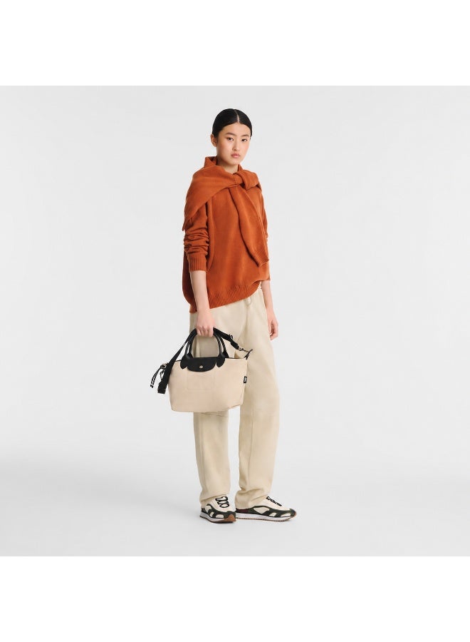 Longchamp Energy Series Medium Tote Bag - Cream Off White, Waterproof Fabric with Synthetic Leather Trim - Image 3