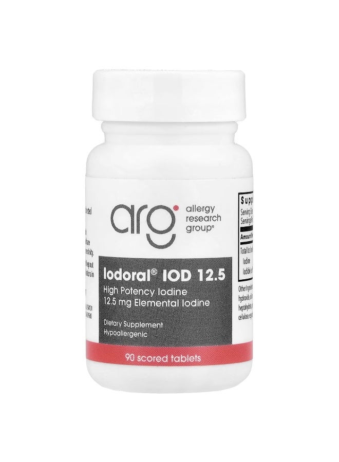 Optimox, Iodoral® IOD 12.5, High Potency Iodine, 90 Scored Tablets