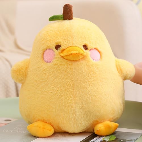 PEACH CAT Cute Fruit Pear Duck Plush Pillow Duck Stuffed Animal Toy for Kids Yellow 16 - Image 5