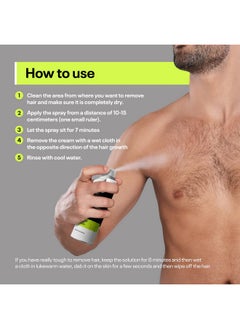 Qraa Qraa Men Hair Removal Cream Spray| Painless Body Hair Removal Powder Spray For Men's Spray | Pack of 2 (2)  - Image 2
