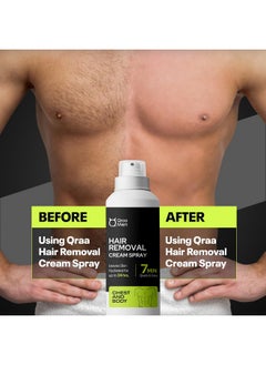 Qraa Qraa Men Hair Removal Cream Spray| Painless Body Hair Removal Powder Spray For Men's Spray | Pack of 2 (2)  - Image 3