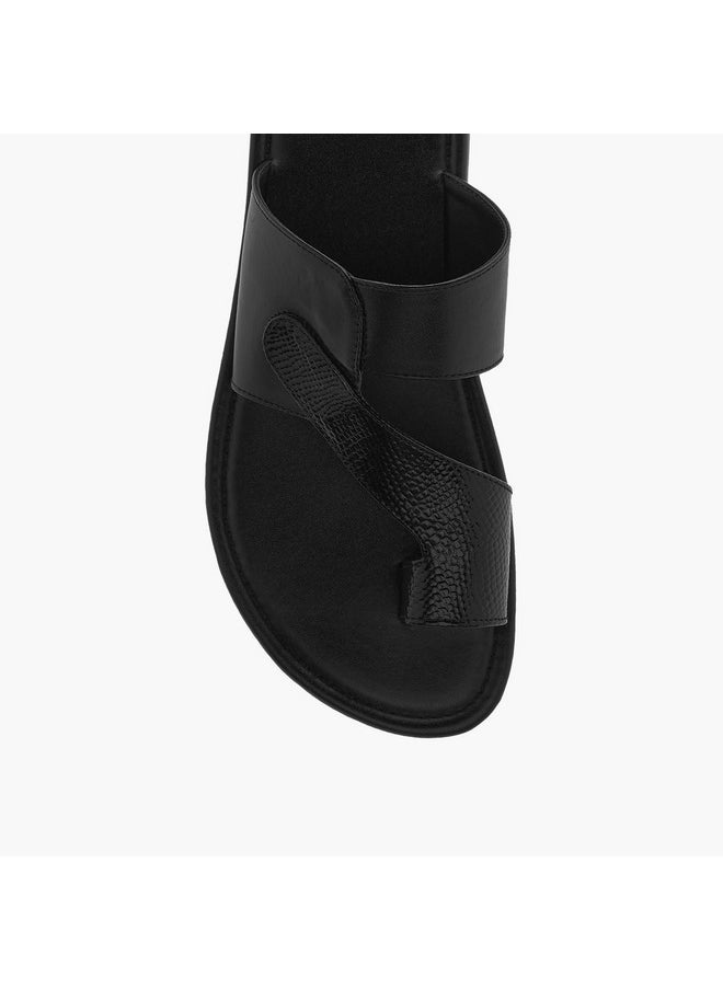 LBL by Shoexpress Boys Textured Slip-On Arabic Sandals with Toe Loop Detail  - Image 3