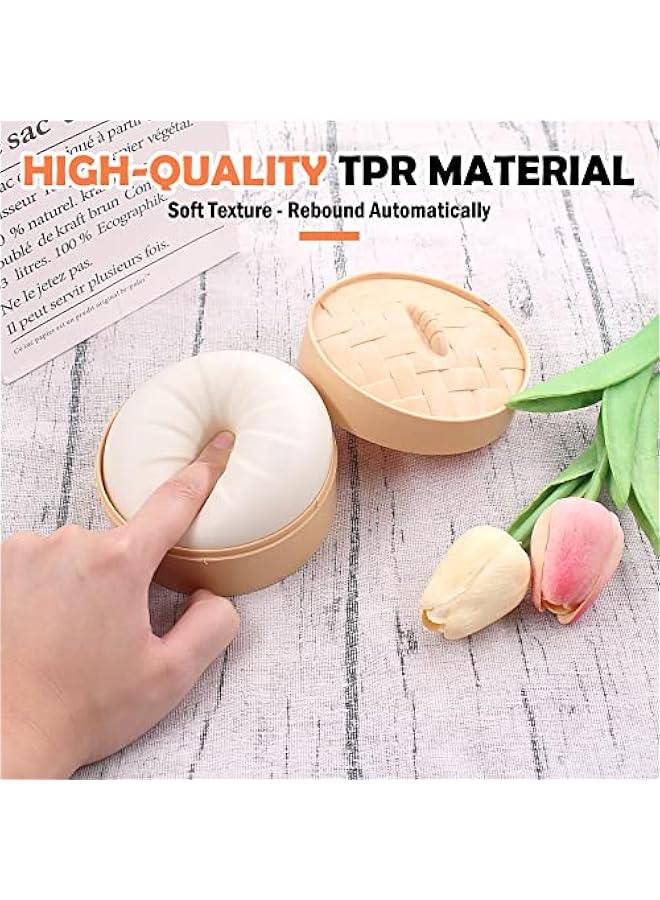 Squishy Dumpling Stress Ball Toy, TPR-Made Fingertip Toy with Flour Dough Inside for Stress, ADHD, Squishy Balls Toy for KidsAdult,Classroom Prizes, Parties, Gifts. - Image 3