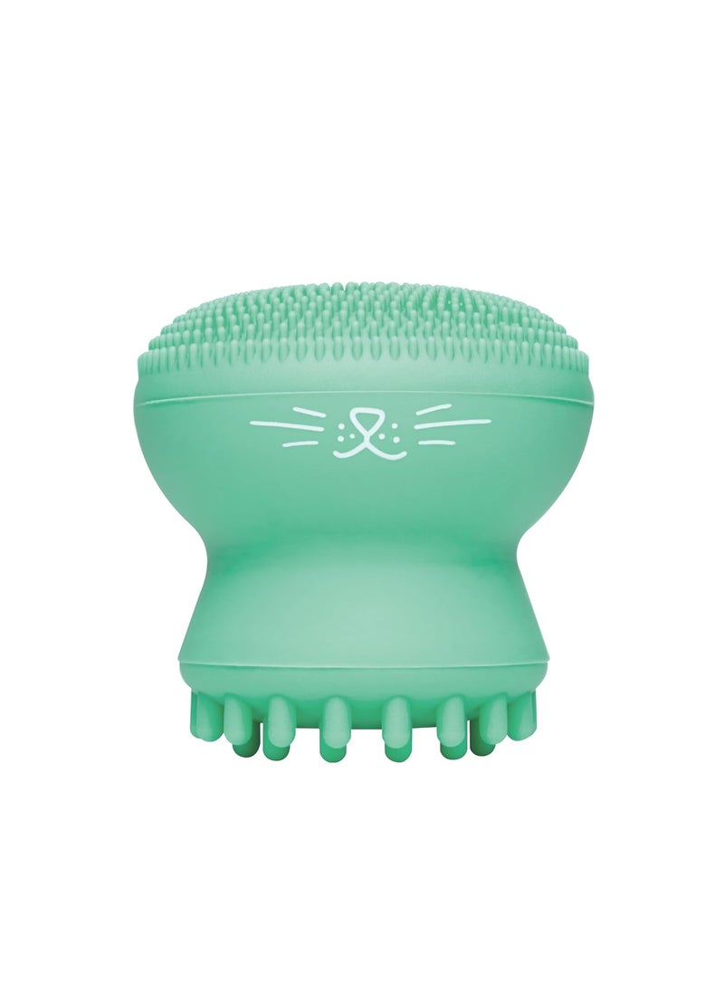 I DEW CARE I Dew Care Cleansing Tool - Pawfect Face Scrubber | 3-in-1 Cute Silicone Pore Cleanser, Exfoliator, and Massager with Sponge 