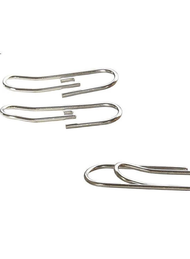 M.G Chenguang (M&G) Stationery 3# Nickel-Plated Paper Clips, Metal Rust-Resistant Binder Clips, Office Supplies, 200 Pieces/Box, Abs91697, Back-To Essential - Image 1