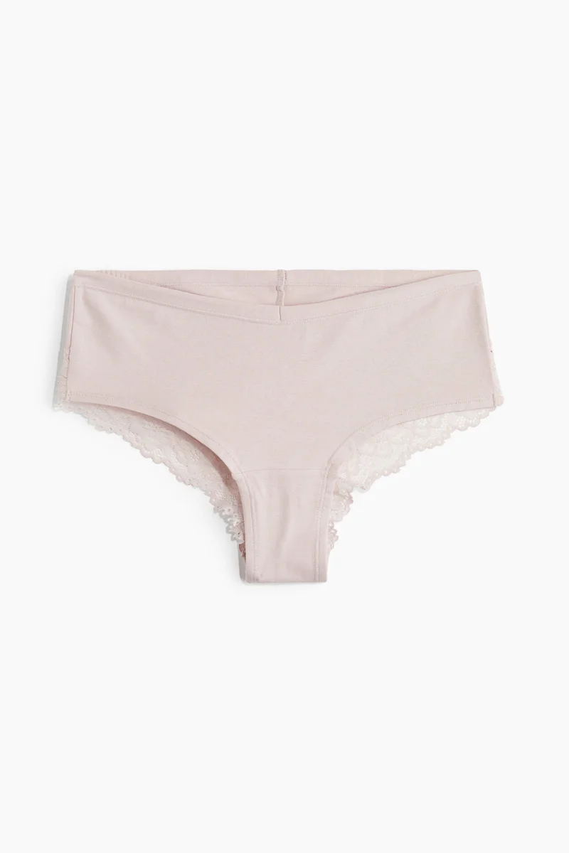 H&M Mama 5-Pack Lace-Trimmed Cotton Hipster Briefs