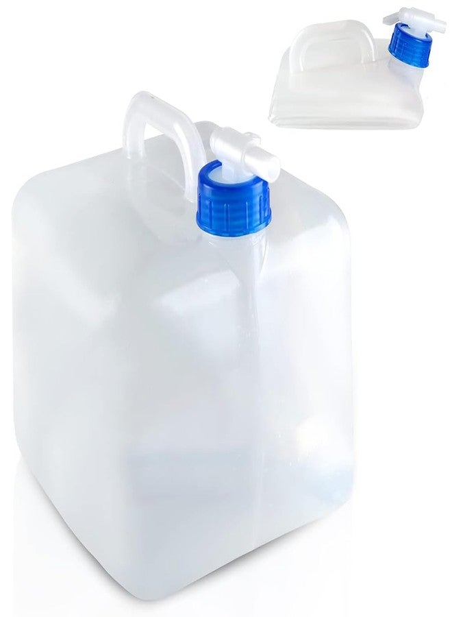 Proberos® Emergency Water Container, 20L Water Containers Jug with Easy Faucet, Food Grade Water Container, Folding Sanitary Water Tank with Handle, Portable Water Tank for Camping, Hiking, RV(white) - Image 1