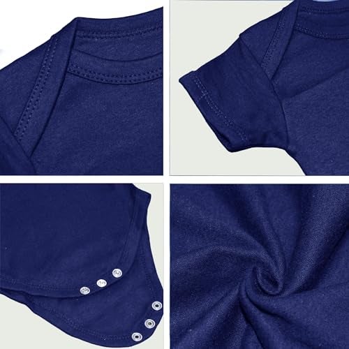 VParents Bodice Half Sleeve Baby Romper Bodysuit Jumpsuit Set of 3 for Boys & Girls, Soft & Comfortable Clothes for Newborns and Infants, Baby Outfit for 0–12 Months - Image 5