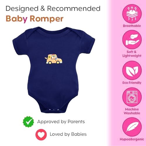 VParents Bodice Half Sleeve Baby Romper Bodysuit Jumpsuit Set of 3 for Boys & Girls, Soft & Comfortable Clothes for Newborns and Infants, Baby Outfit for 0–12 Months - Image 3